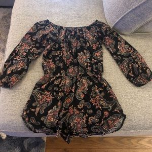 LA Hearts Off Shoulder Romper